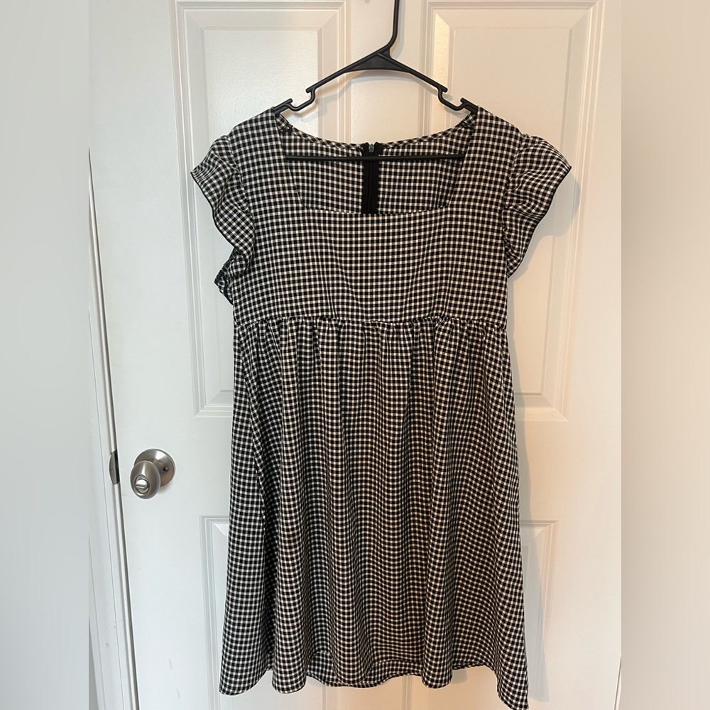 Black and White Gingham Dress